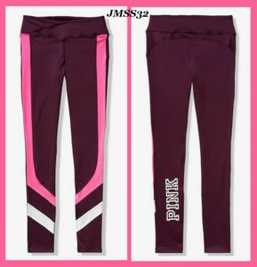 Victoria's Secret Pink Cozy Fleece Lined HW Leggings Luscious Plum Hot Pink L - Picture 1 of 7