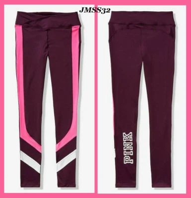 Victoria's Secret Pink Cozy Fleece Lined HW Leggings Luscious Plum Hot Pink L - Image 1 of 4