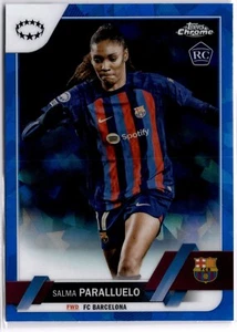 Salma Paralluelo 2022-23 Topps Chrome Sapphire Women's RC #51 Barcelona - Picture 1 of 2