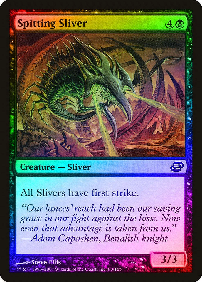Spitting Sliver FOIL Planar Chaos PLD Black Common MAGIC MTG CARD ABUGames - Image 1 of 1