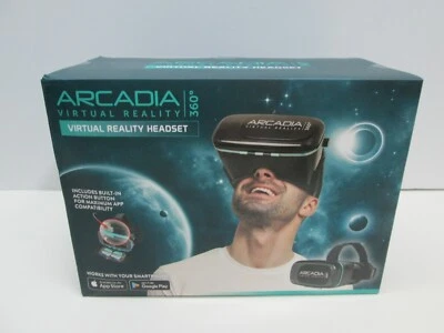 Virtual Reality Headset Arcadia 360 Smartphone VR Android Apple Black - Image 1 of 2