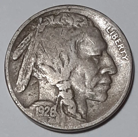 1926-S Buffalo Nickel  Key Date  Nice VF Coin Cover