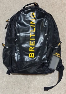 BREITLING Watches Original Novelty Black Logo Rucksack Bag Backpack - Picture 1 of 8