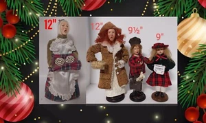 π 4 BYERS CHOICE? CAROLERS TAMERA THE HAIRDRESSER ROHAN NEWSPAPER BOY & GIRL π - Picture 1 of 19