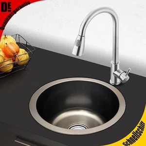 36cm Ø Edelstahl Rund Küchenspüle Edelstahlspüle Spüle Einbauspüle Spülbecken - Bild 1 von 17