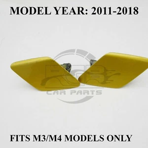 Par de cubiertas de lavadora para faros BMW M3 M4 F80 F82 F83 lado derecho izquierdo Austin amarillo - Imagen 1 de 11
