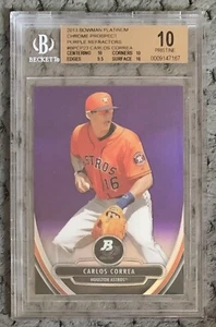 2013 BOWMAN PLATIN CHROM CARLOS GURT RC PROSPECT LILA REFRAKTOR BGS 10 - Bild 1 von 2