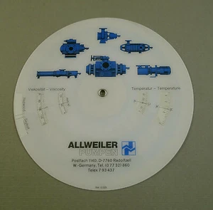 Regla Deslizante Alemania Redonda De Colección - Cálculo de Bomba Industrial, BOMBA ALLWIELER - Imagen 1 de 5