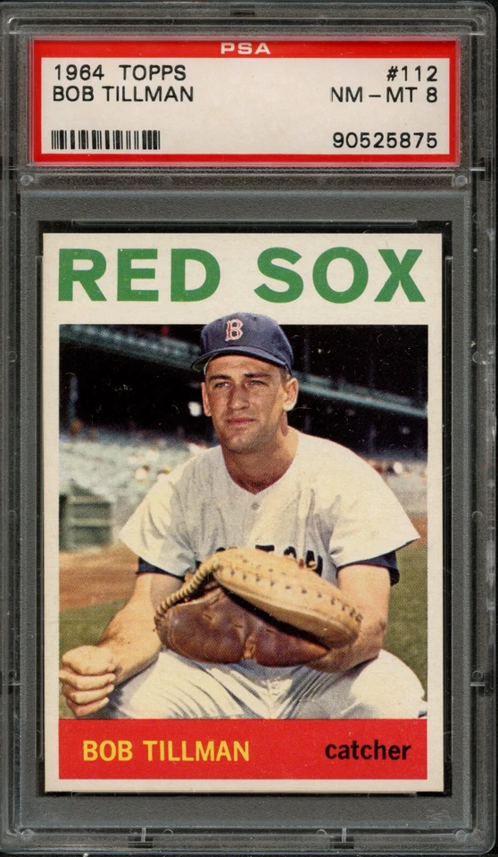 BB - 1964 Topps - #112 - Bob Tillman   - PSA 8 - NM-MT - Image 1 of 2
