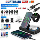 4 in1 15W Wireless Charger Fast Charging Dock Station for Samsung Watch Phone 14
