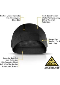 Adventurologe Skull Headz Polyester feuchtigkeitsableitende Totenkopfkappen (2er Pack) schwarz - Bild 1 von 6