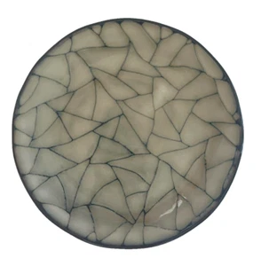 GIBSON ELITE Salad Dessert Plate ZAMBEZI PATTERN Crackle Beige n Brown - Picture 1 of 6