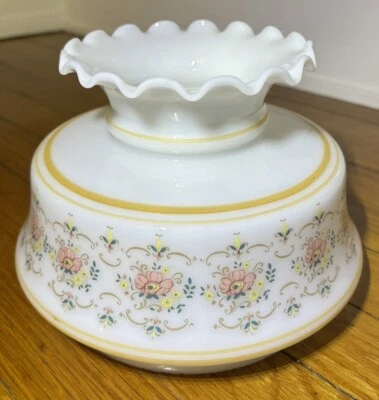 Quoizel Abigail Adams Pink Peach Poppy Lamp Shade Globe 6 3/4" Fitter - Image 1 of 4