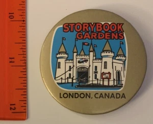 Vintage Storybook Gardens London Canada Pinback Button Pin Ontario Tourism 2” - Picture 1 of 2