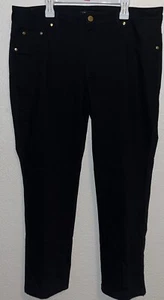 Iman Ankle Jeans Women Sz L 34x27 Black - Picture 1 of 6