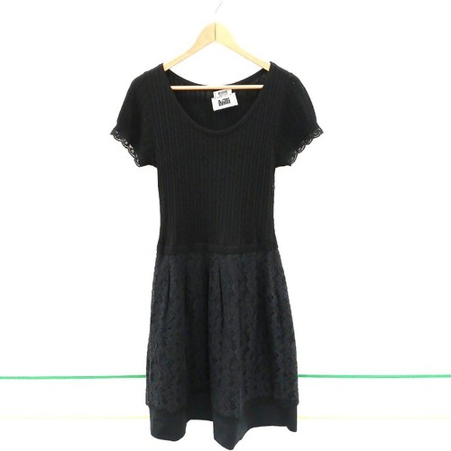 Moschino abito nero economico e chic UK 8 maglia pizzo