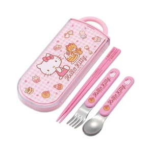 Hello Kitty Essstäbchen & Löffel & Gabel Set Sweety pink - SKATER-HK-6081 - Picture 1 of 2