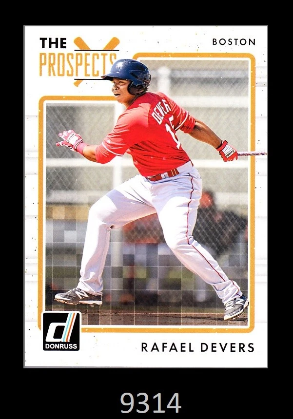 1-2017 PANINI DONRUSS THE PROSPECTS BASE RAFAEL DEVERS RED SOX CARD#TP-7 - Image 1 of 1