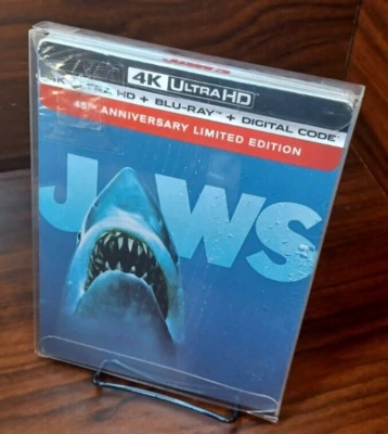 Jaws 45th Anniversary Limited Ed 4K Steelbook-NEW-w/PROTECTIVE SLEEVE-Free S&H - Image 1 of 4