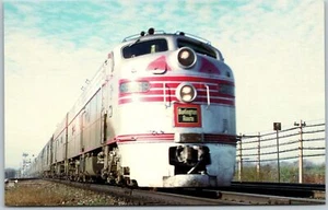 Postcard Burlington& Quincy E8 #9966-B EMD's Twin Engine Passenger Train 1962 - Picture 1 of 2