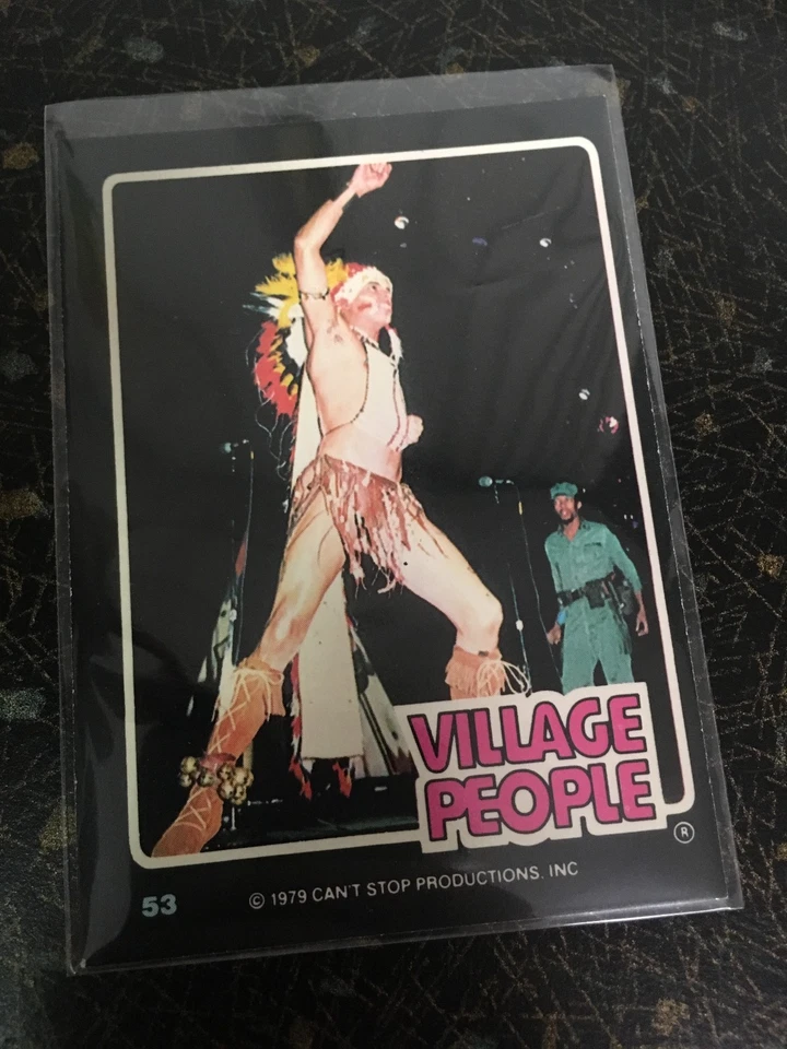 THE VILLAGE PEOPLE 1979 FELIPE DONRUSS ROCK STARS SERIES CARD # 53 NEAR MINT  - Image 1 of 2