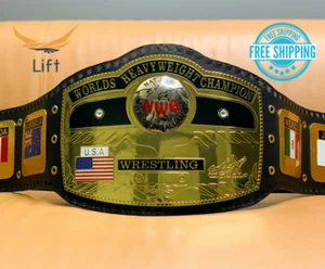 NWA Domed Globe World Heavyweight Wrestling Championship Replica Tittle Belt 2MM - Picture 1 of 7