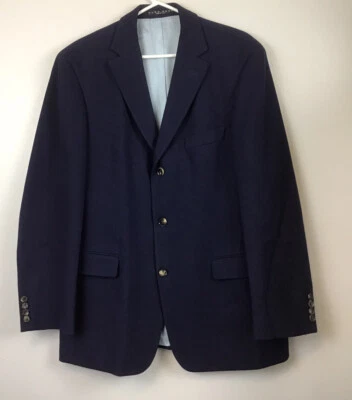 Hugo Boss Scorsese, Abrigo Traje Algodón Tejido Texturizado Azul Marino, 40 R Foto 1 de 4