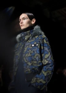 ADIDAS Y-3 Yohji Yamamoto Track Jacket Fur Lined Removable Hood Camo AW15 Sz L - Picture 1 of 12
