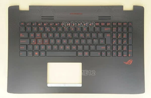 New For ASUS GL752V GL752VW GL752VL Keyboard Palmrest Backlit UK No Touchpad - Afbeelding 1 van 3