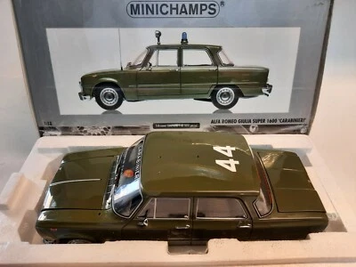 Minichamps Alfa Romeo Giulia Super 1600 CARABINIERI 1970 1/18 183120991 - Immagine 1 di 4