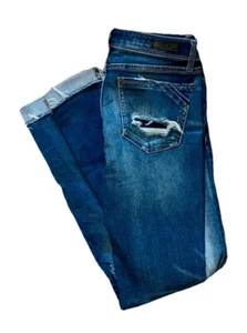 Buckle Black, Blue Jeans Womens 25x32 Fit NO. 53 Skinny Low Rise Distressed - Picture 1 of 6