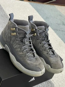 Jordan 12 Retro GS Kids Dark Grey Größe 5Y 153265-005 Suede - Bild 1 von 12