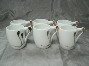 Vtg Fujimori SIMPLICITY Kato Kogei Set of 6~3-7/8" Coffee Tea Mugs Unique Japan - Picture 1 of 4