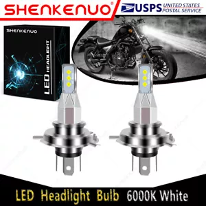 Faros LED 55W Blanco para Honda Rebel CMX300 CMX450C CMX500 2X 9003 H4 - Imagen 1 de 12