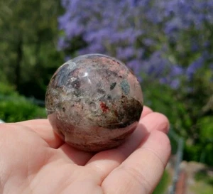 Garden Quartz phantom Lodolite Geode Crystal Gemstone sphere 182g - Picture 1 of 12