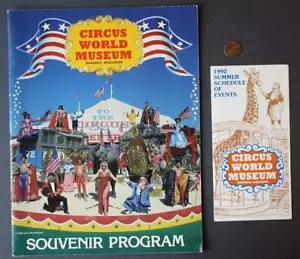 1992 Baraboo Wisconsin Circus World Museum ZWEITEILIGES Programm Broschüre Set COOL-- - Bild 1 von 1