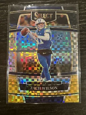 Zach Wilson 2022 Select Draft Picks #41 - Squares Prizm Card /100 Xfractor - Image 1 of 4