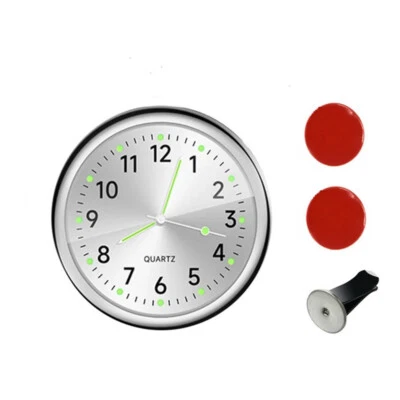 1x Mini Car Luminous Auto Air Vent Clip Clock Interior Quartz Analog Watch Decor - Image 1 of 4