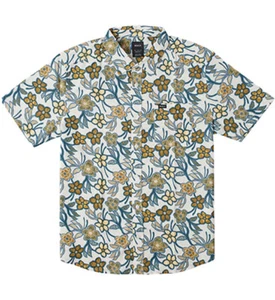 RVCA Men's Regular Fit Evening Floral Short Sleeve Shirt - AVYWT00390-SLB - Picture 1 of 4