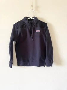 Vineyard vines Boys Mountain Sweater Fleece Quarter-Zip Size 7TNautical NavyNew - Picture 1 of 7
