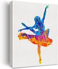 Ballerina Watercolor 40x50cm Stretched Inspiration Canvas Wall Art Print