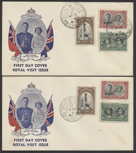 1939 #246-248 Royal Visit FDCs Nice Cachet English and French Royal Train Orbs - Bild 1 von 2