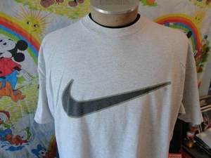 Camiseta vintage Nike Swoosh gris claro talla XL - Imagen 1 de 4