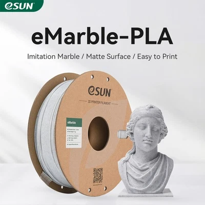 eSun 3D Printer PLA Filament 1.75mm Marble 1.75mm 1KG No Bubble eMarble Nature - Image 1 of 4
