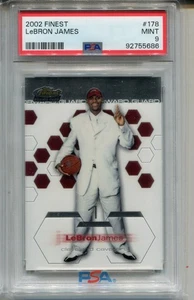 2002 Finest #178 Lebron James Rookie Card Graded PSA 9 MINT Basketball - Bild 1 von 2