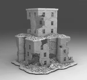 Décors WW2 - Batiment en ruine 10 - Picture 1 of 4