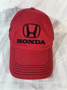 Honda Red Classic Logo Hat Strap Back New - Picture 1 of 5