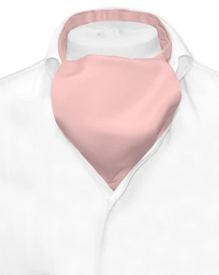 Мужской галстук Vesuvio Napoli ASCOT однотонный ПЫЛЬНЫЙ РОЗОВЫЙ цвет галстук - Изображение 1 из 2