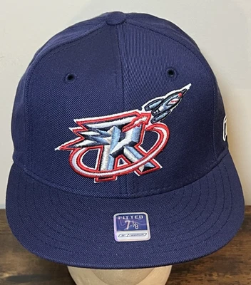 Sombrero de lana Reebok Vintage Houston Rockets Y2K logotipo bordado azul marino 7 1/8 Foto 1 de 4