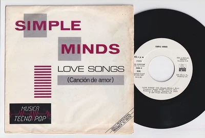 SIMPLE MINDS * Love Songs * 1982 SPAIN PROMO 7" 45 * - Image 1 of 2